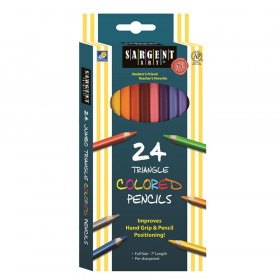 Triangle Colored Pencils, 7", 24 Per Pack