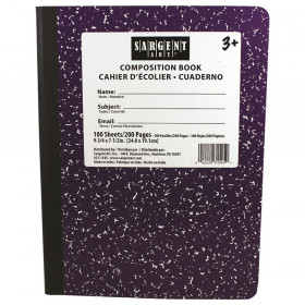 Composition Book, Wide Ruled, 7.5" x 9.75", 100 Sheets, Purple