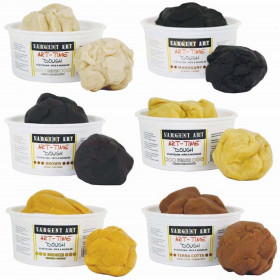 Art-Time Multicultural Dough, Assorted Colors, 1 lb Tubs, Pack of 6
