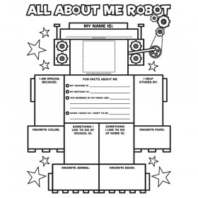 Graphic Organizer Poster, All-About-Me Robot, Grades K-2