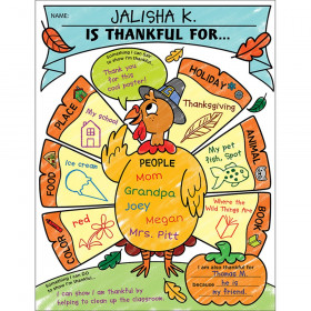 Personal Poster Set: I Am Thankful!, Grades K-2