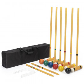 6 Player Outdoor Croquet Set with Deluxe Carrying Case