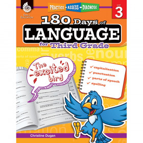 Shell Education 180 Days of Language Book, Grade 3