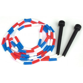 Red -  white & blue 7 ft jump rope w/plastic segmentation
