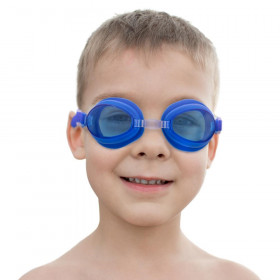 Kids Swim Goggles & Case -  Blue