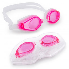 Adult Swimming Goggles with Case -  Pink