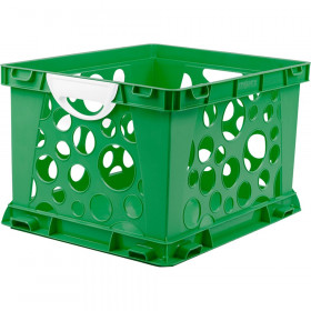 Premium File Crate with Handles, Classroom Green