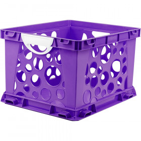 Premium File Crate with Handles, Classroom Purple