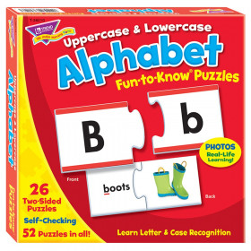 Uppercase & Lowercase Alphabet Fun-to-Know Puzzles