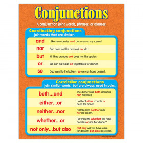 Conjunctions Learning Chart, 17" x 22"