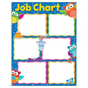 Job Chart Owl-Stars! Learning Chart, 17" x 22"