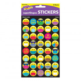 Mask-mojis Large superShapes Stickers, 320 ct.