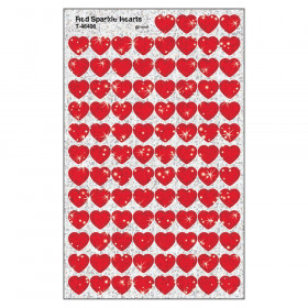 Red Sparkle Hearts superShapes Stickers-Sparkle, 400 ct