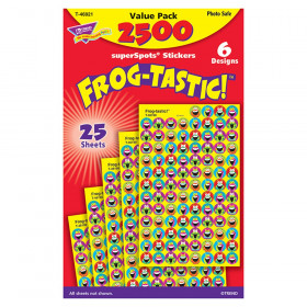 Frog-tastic! superSpots Stickers Value Pack, 2500 ct