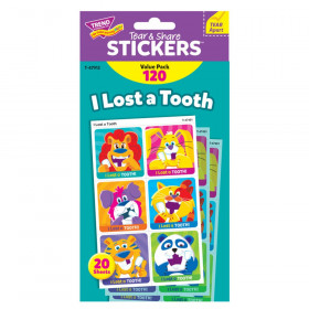I Lost A Tooth Tear & Share Stickers Value Pack, 120 Count