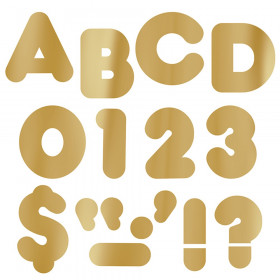Gold Metallic 4" Casual UC Ready Letters