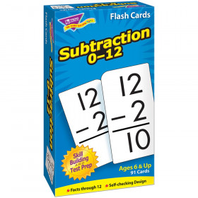 Subtraction 0-12 Skill Drill Flash Cards