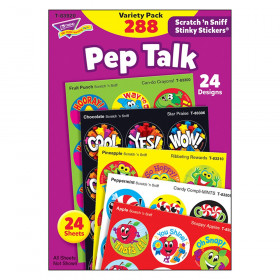 Pep Talk Stinky Stickers Variety Pack, 288 Count
