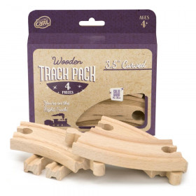 3.5' Curved Wooden Train Tracks -  4-pack