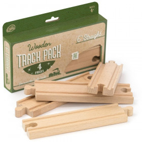 6' Straight Wooden Train Tracks -  4-pack