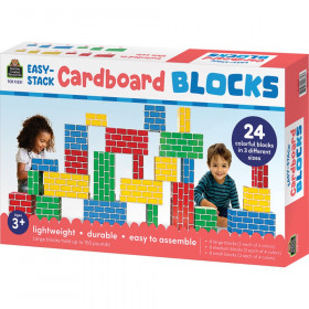 Easy-Stack Cardboard Blocks, 24 Piece Set