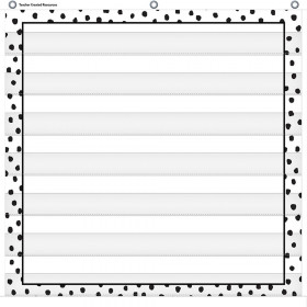 Black Painted Dots on White 7 Pocket Chart, 28" x 28"
