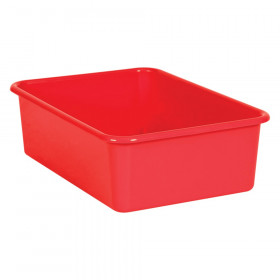 Red Large Plastic Storage Bin