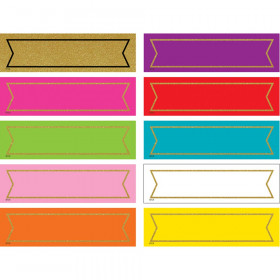 Colorful Gold Shimmer Labels