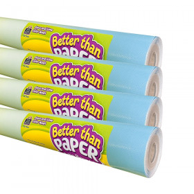Better Than Paper Bulletin Board Roll, Agua and Lime Color Wash, 4-Pack