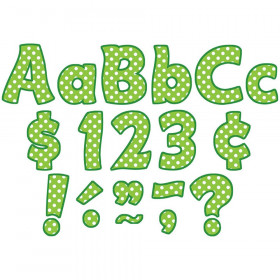 Lime Polka Dots Funtastic Font 4" Letters Combo Pack, 208 pieces