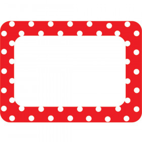 Red Polka Dots 2 Name Tags/Labels