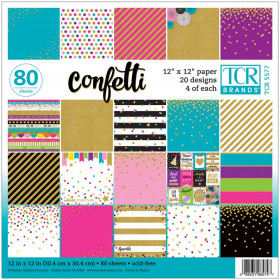 Confetti Project Paper, 12" x 12", 80 Sheets