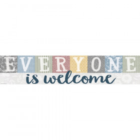 Classroom Cottage Everyone is Welcome Banner, 8" x 39"