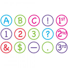 Multicolor Scallop Circle Letters
