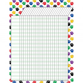 Colorful Paw Prints Incentive Chart