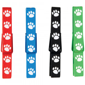 Paw Prints Magnetic Clothespins