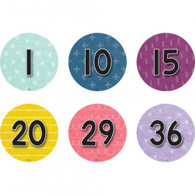 Spot On Floor Markers Oh Happy Day Numbers 1-36, 4", Pack of 36
