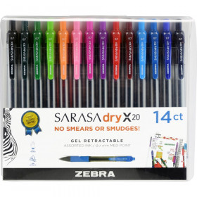 Sarasa Gel Retractable Gel Pens, Assorted 14-Pack