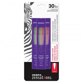Mechanical Colored Pencil Lead Refill, 2.0mm Point Size, Assorted Colored Lead, 30-Count