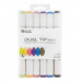 Dual Tip Sketch Markers, 6 Pastel Colors - BAZ1231 | Bazic Products | Markers