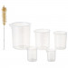 5-pack Plastic Beakers, 50mL-1000mL