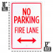 No Parking - Fire Lane Sign 18" x 12"