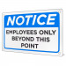 Employees Only Sign 18" x 12"