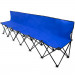 8-Foot Portable Folding 6 Seat Bench with Back, Blue