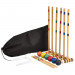 Six-Player Travel Croquet Set with Drawstring Bag