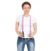Rainbow 7-foot jump rope with plastic beaded segmentation