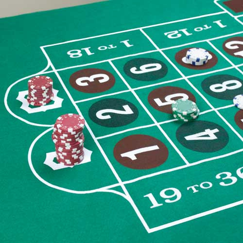Craps and Roulette Casino Table Felt