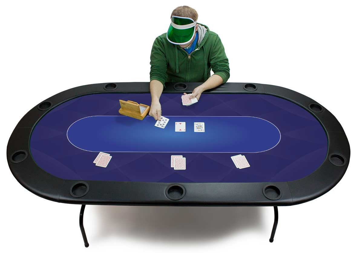 Casino Quality Sublimation Blue Poker Table Felt
