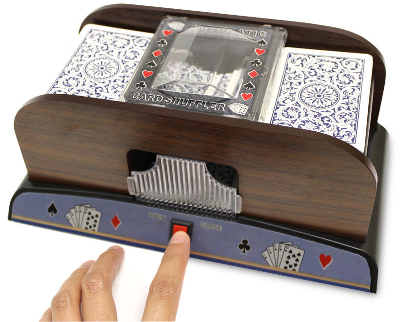 2 Deck Deluxe Wooden Automatic Playing Card Shuffler