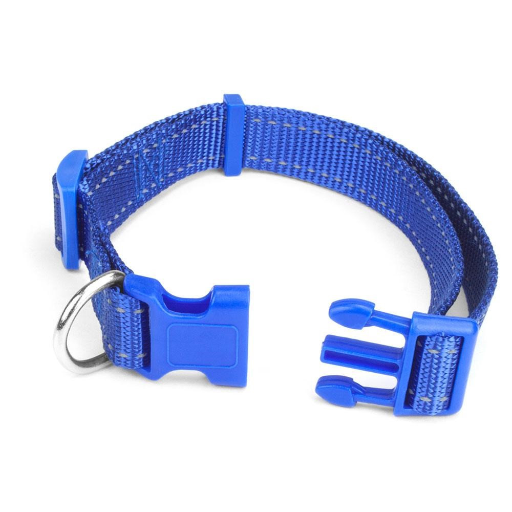 Medium Blue Adjustable Reflective Collar